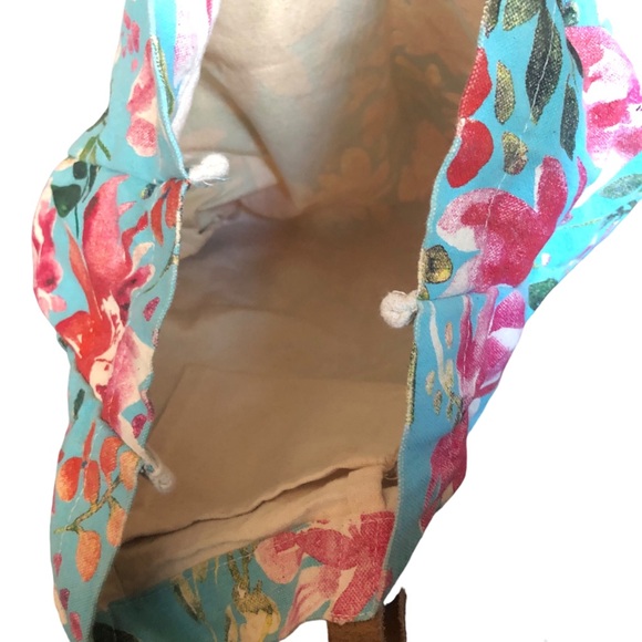 Blue & Pink Floral Tote Bag - Picture 2 of 10